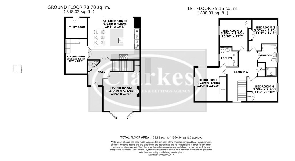 Floorplans For Beautiful 4 Bed Detached Family Home - Priestley Road