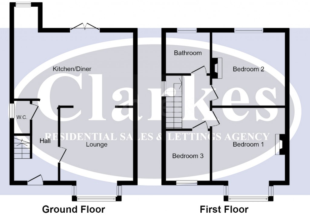 Floorplans For 3 Bed Coronation Ave MOORDOWN