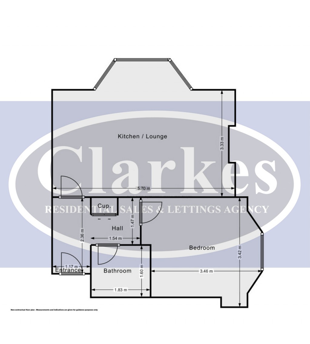 Floorplans For 1 bedroom on St. Marys Road Bournemouth