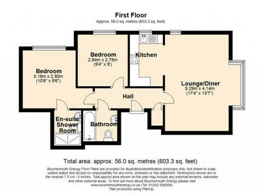 Floorplans For Large 2 bedroom Modern Flat