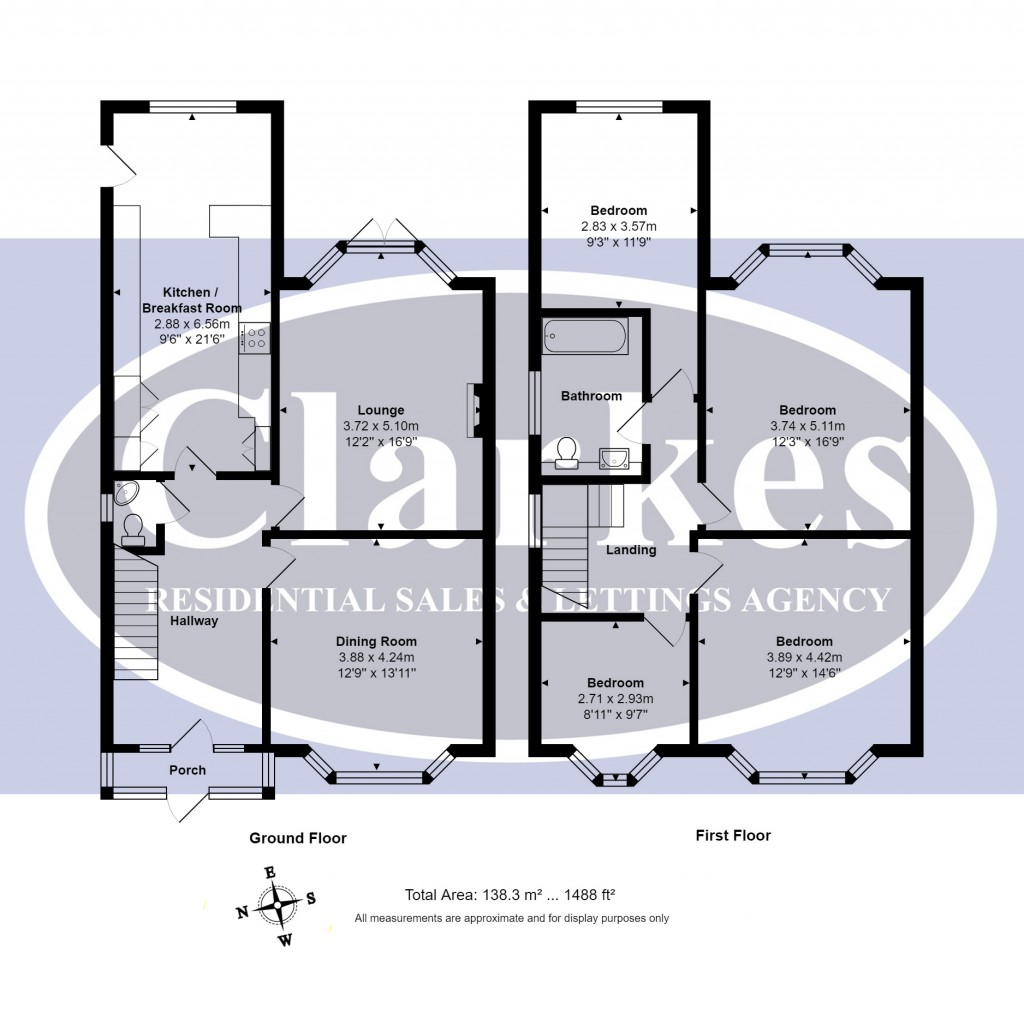 Floorplans For Namu Road, Victoria Park, Bournemouth, Dorset