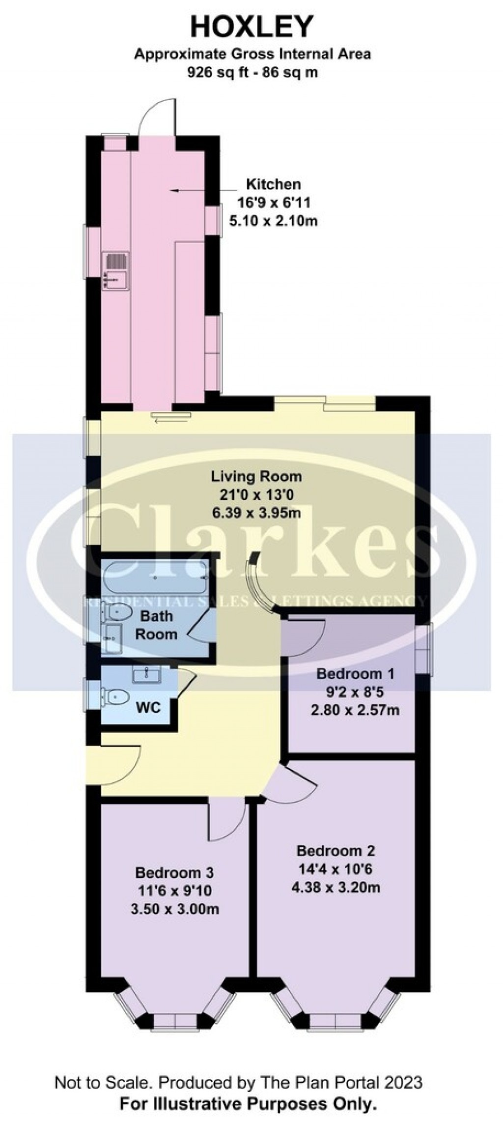 Floorplans For 3 Bed Detached Bungalow in Northbourne