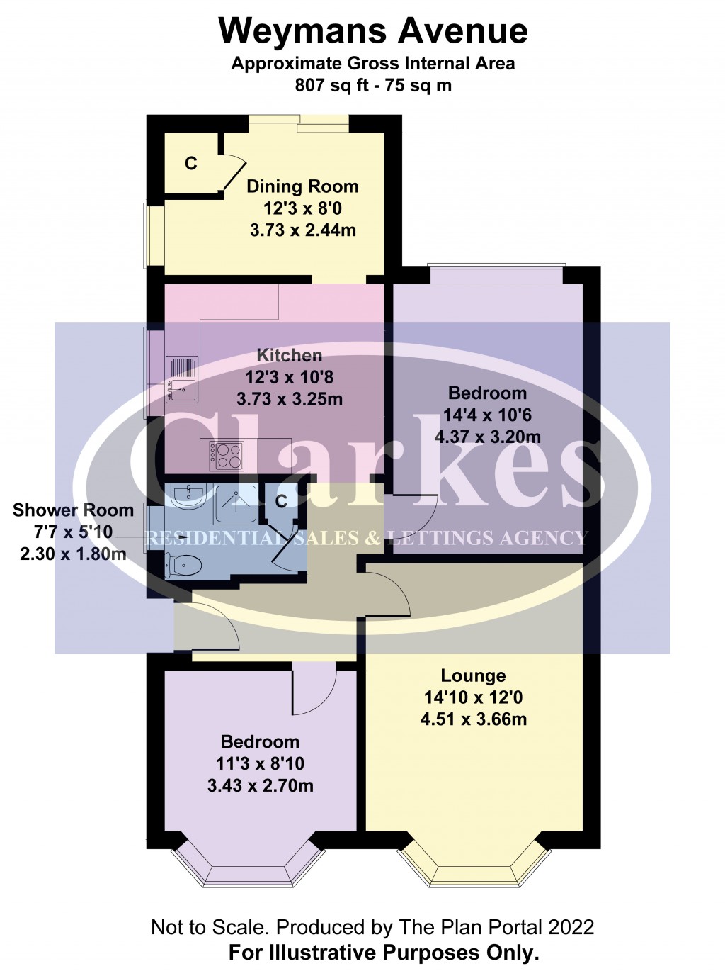 Floorplans For Weymans Avenue, Bournemouth, Dorset