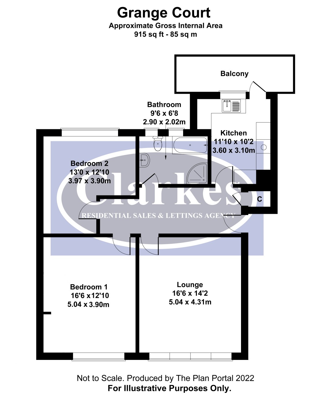 Floorplans For Grange Court, Gervis Road, Bournemouth, Dorset