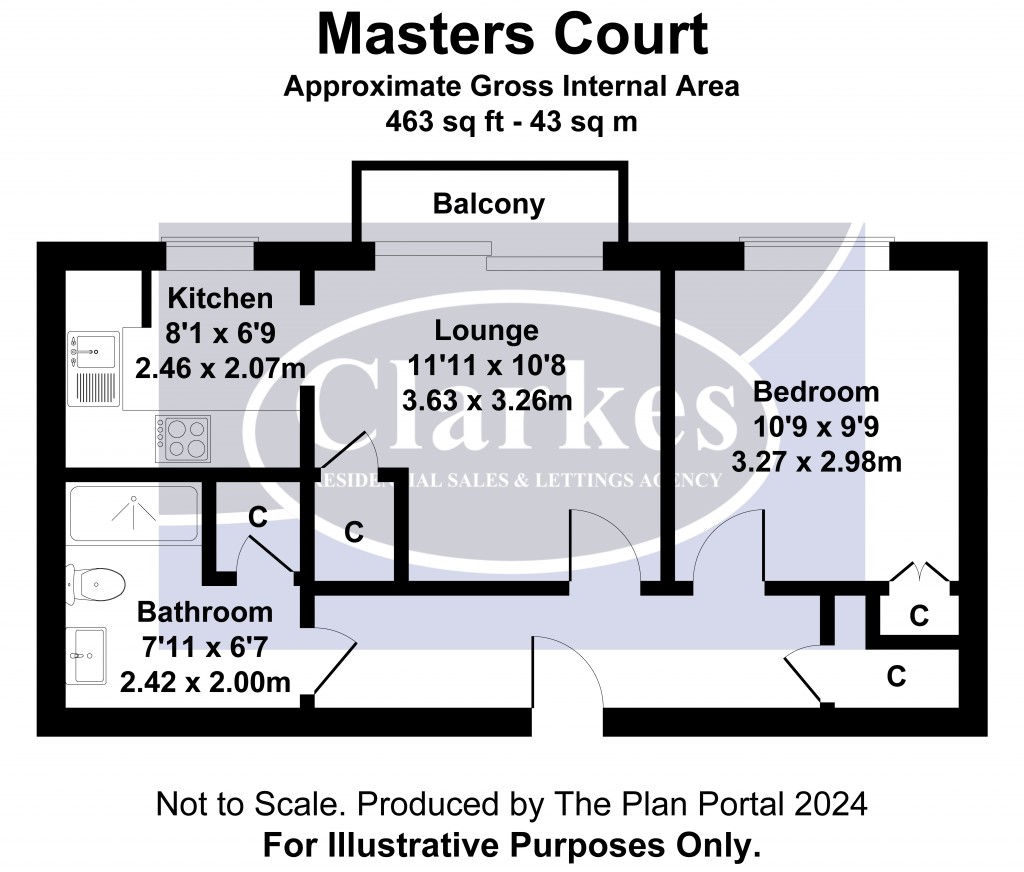 Floorplans For Masters Court, Bournemouth, Dorset