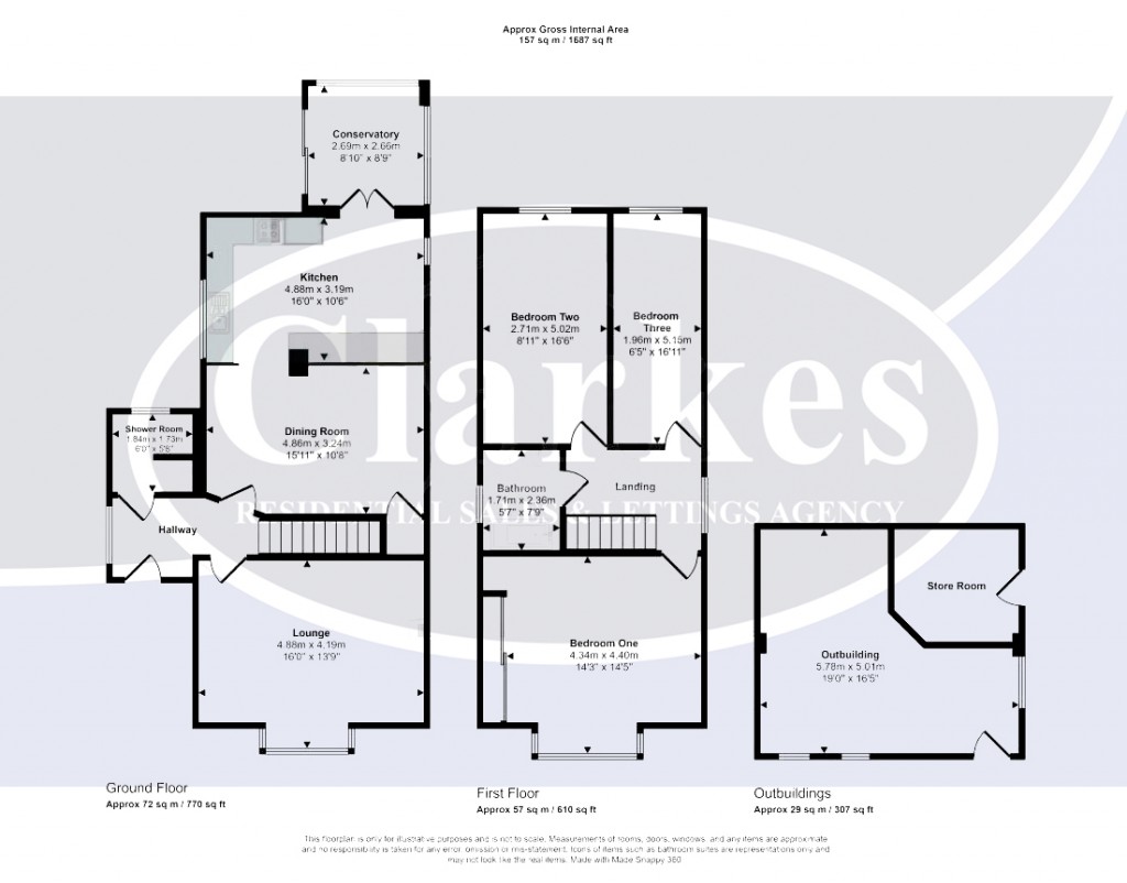 Floorplans For Barnes Crescent, Bournemouth, Dorset