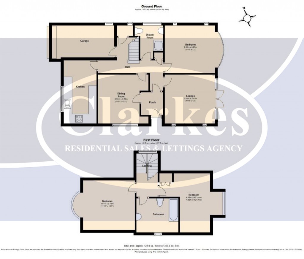 Floorplans For Pine Vale Crescent, Bournemouth, Dorset