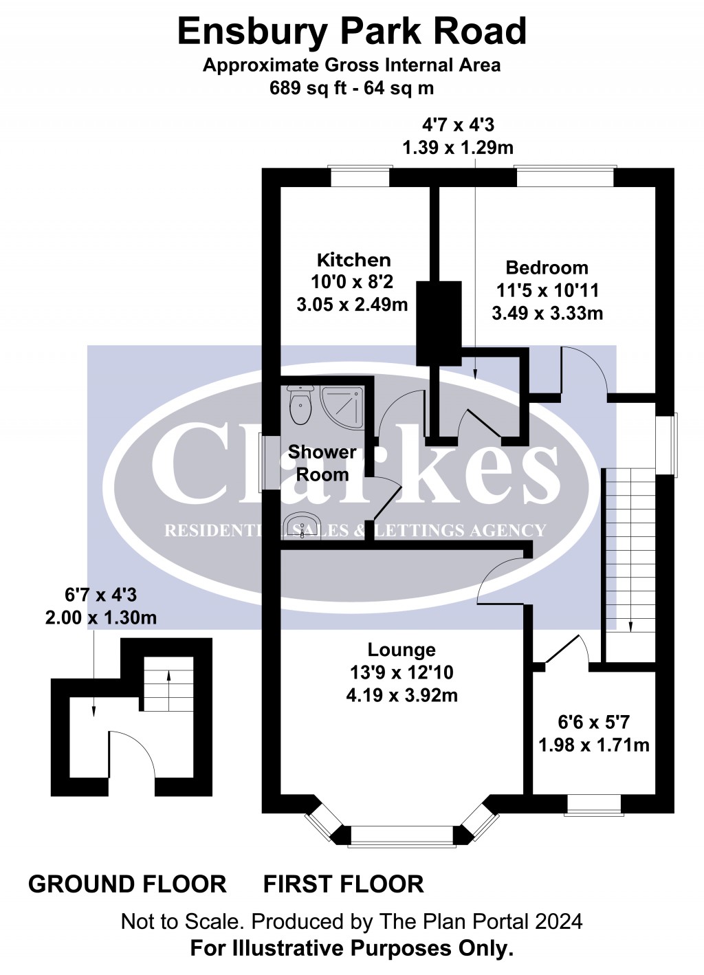 Floorplans For Ensbury Park Road, Bournemouth, Dorset