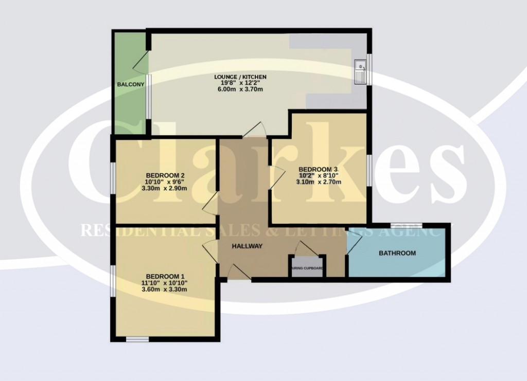 Floorplans For Overbury Manor, Poole, Dorset