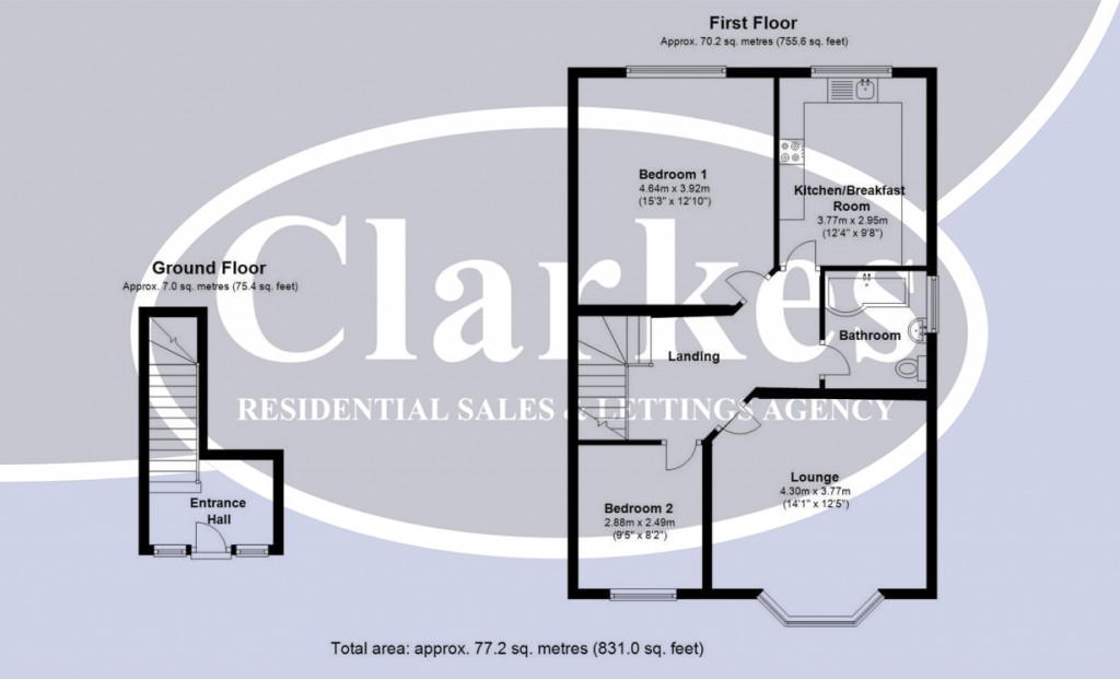 Floorplans For Leamington Road, Bournemouth, Dorset